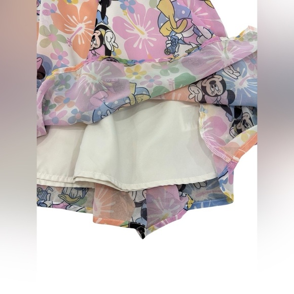 Disney H&M ASYMMETRIC CHIFFON DRESS Minnie Daisy 4T Summer Beachy - Picture 5 of 8
